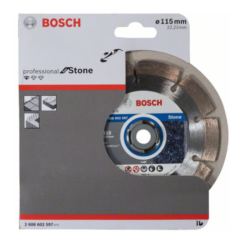 Bosch Diamanttrennscheibe Standard for Stone, 115 x 22,23 x 1,6 x 10 mm