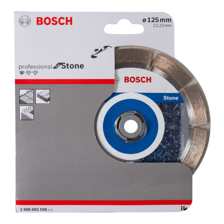 Bosch Diamanttrennscheibe Standard for Stone 125 x 22,23 x 1,6 x 10 mm
