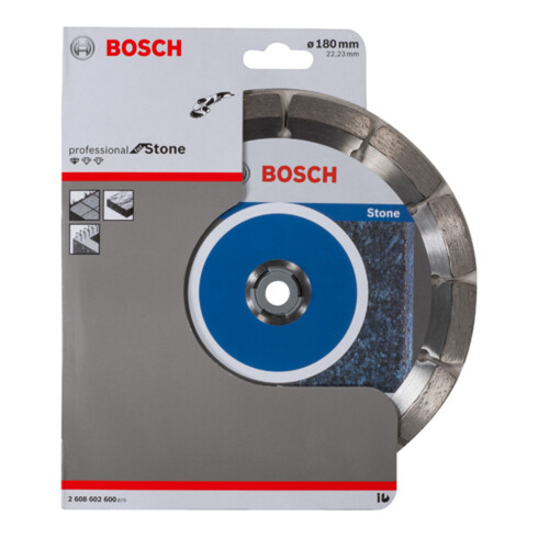 Bosch Diamanttrennscheibe Standard for Stone, 180 x 22,23 x 2 x 10 mm