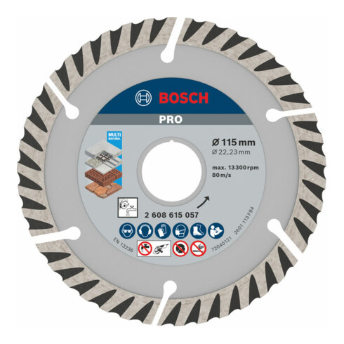 Bosch Diamanttrennscheibe Standard for Universal, 115 x 22,23 x 2 x 10 mm