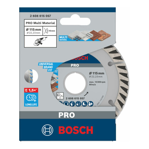 Bosch Diamanttrennscheibe Standard for Universal, 115 x 22,23 x 2 x 10 mm
