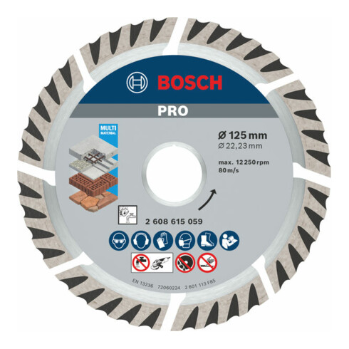 Bosch Diamanttrennscheibe Standard for Universal 125 x 22,23 x 2 x 10 mm