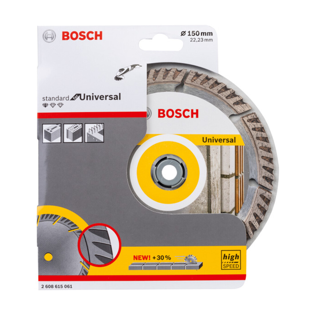 Bosch Diamanttrennscheibe Standard for Universal, 150 x 22,23 x 2,4 x 10 mm