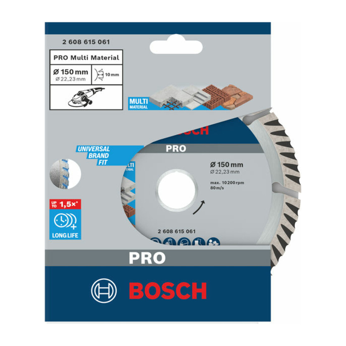 Bosch Diamanttrennscheibe Standard for Universal, 150 x 22,23 x 2,4 x 10 mm