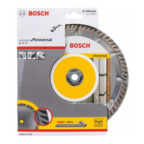 Bosch Diamanttrennscheibe Standard for Universal, 180 x 22,23 x 2,4 x 10 mm