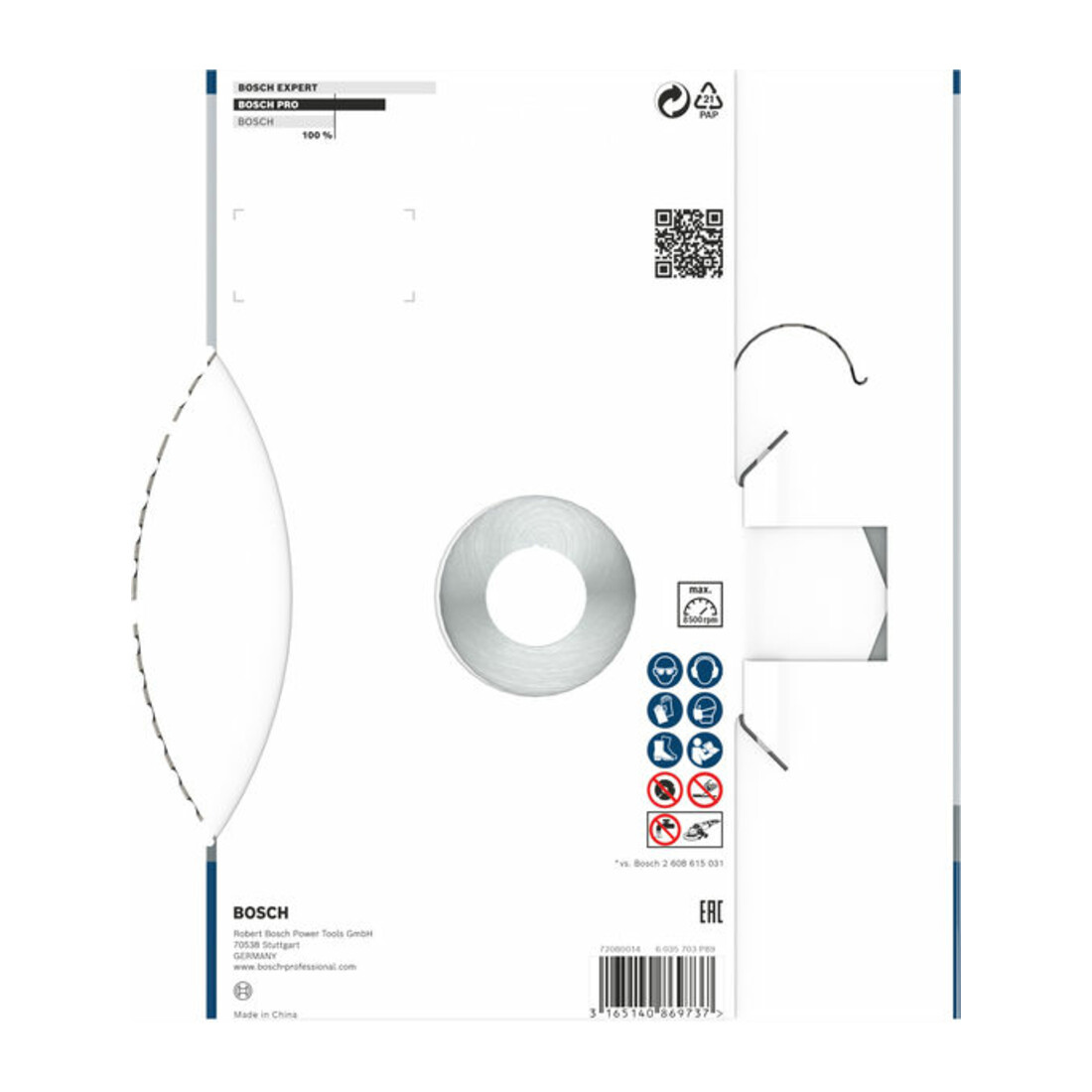 Bosch Diamanttrennscheibe Standard for Universal, 180 x 22,23 x 2,4 x 10 mm