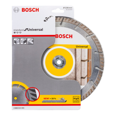 Bosch Diamanttrennscheibe Standard for Universal, 230 x 22,23 x 2,6 x 10 mm