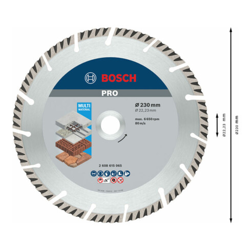 Bosch Diamanttrennscheibe Standard for Universal, 230 x 22,23 x 2,6 x 10 mm