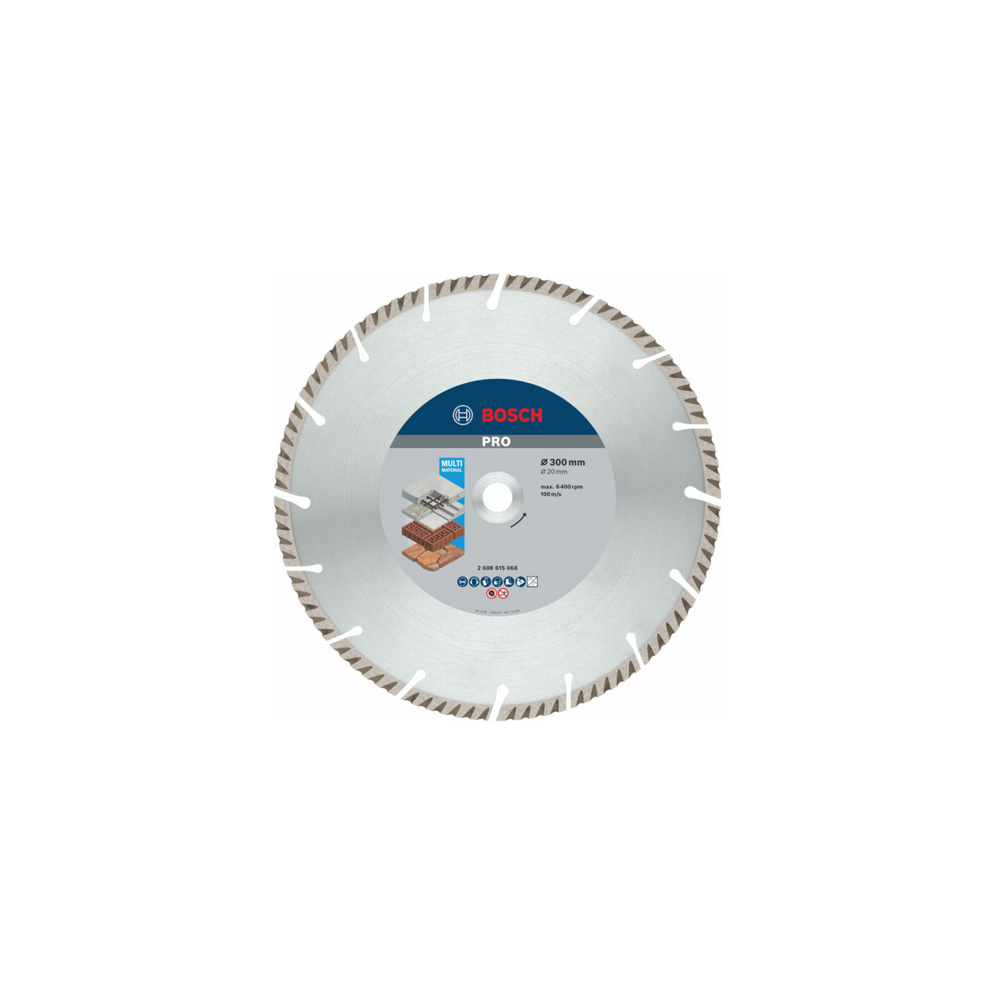 BOSCH Diamanttrennscheibe Standard for Universal 300 x 20 x 3,3 x 10 mm