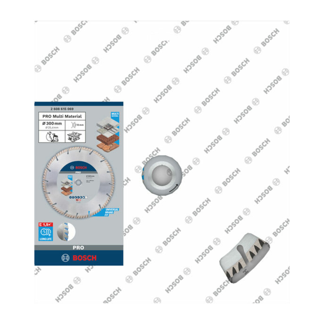 Bosch Diamanttrennscheibe Standard for Universal 300 x 25,4 x 3,3 x 10 mm