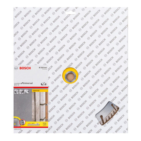 Bosch Diamanttrennscheibe Standard for Universal 350 x 25,4 x 3,3 x 10 mm