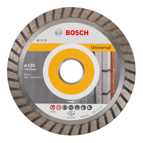 Bosch Diamanttrennscheibe Standard for Universal Turbo 125x22,23x2x10 mm