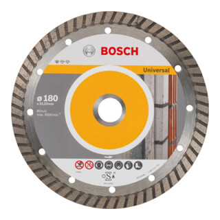 Bosch Diamanttrennscheibe Standard for Universal Turbo 180x22,23x2,5x10 mm