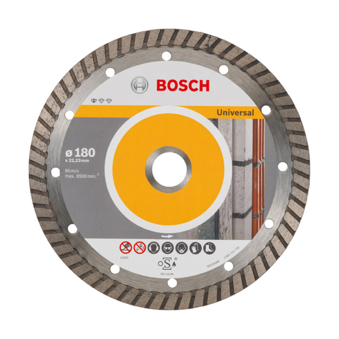 Bosch Diamanttrennscheibe Standard for Universal Turbo 180x22,23x2,5x10 mm