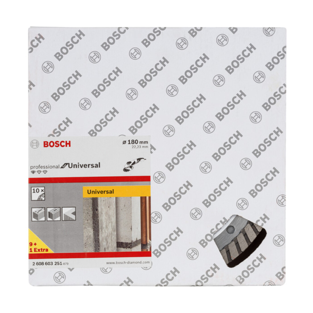 Bosch Diamanttrennscheibe Standard for Universal Turbo 180x22,23x2,5x10 mm