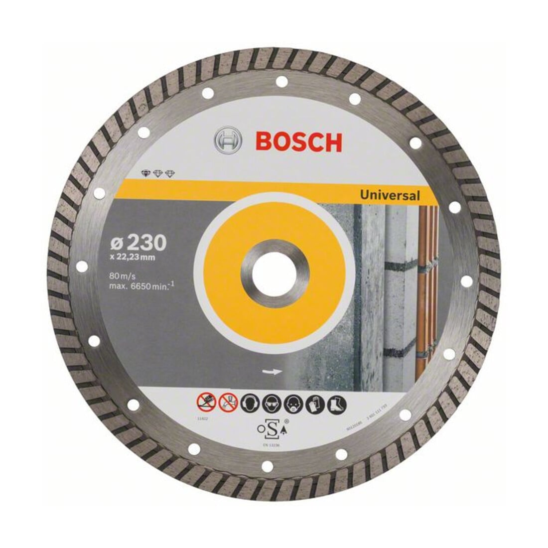 Bosch Diamanttrennscheibe Standard for Universal Turbo 230x22,23x2,5x10 mm