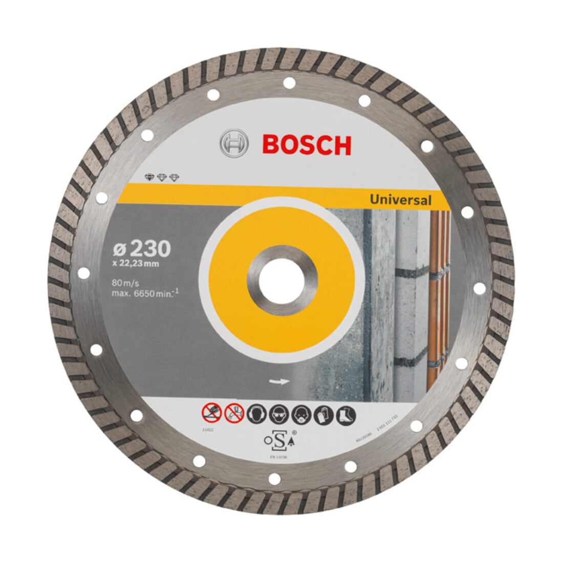 Bosch Diamanttrennscheibe Standard for Universal Turbo 230x22,23x2,5x10 mm