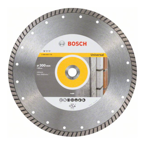 Bosch Diamanttrennscheibe Standard for Universal Turbo 300 x 20,00 x 3 x 10 mm