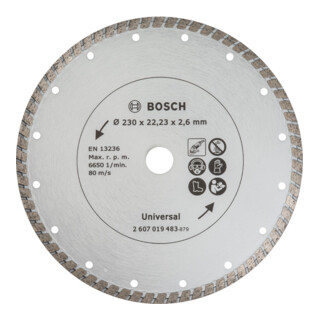Bosch Diamanttrennscheibe Turbo, Durchmesser: 230 mm