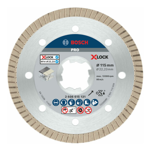 Bosch Diamanttrennscheibe X-LOCK Best for Ceramic Extra Clean Turbo