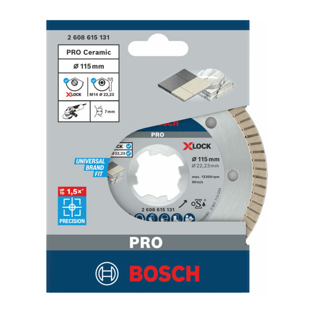 Bosch Diamanttrennscheibe X-LOCK Best for Ceramic Extra Clean Turbo