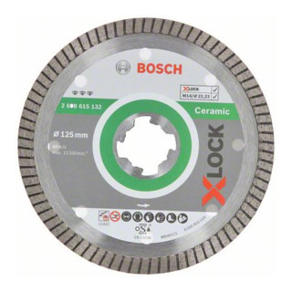 Bosch Diamanttrennscheibe X-LOCK Best for Ceramic Extra Clean Turbo 125 x 1,4 x 7 mm