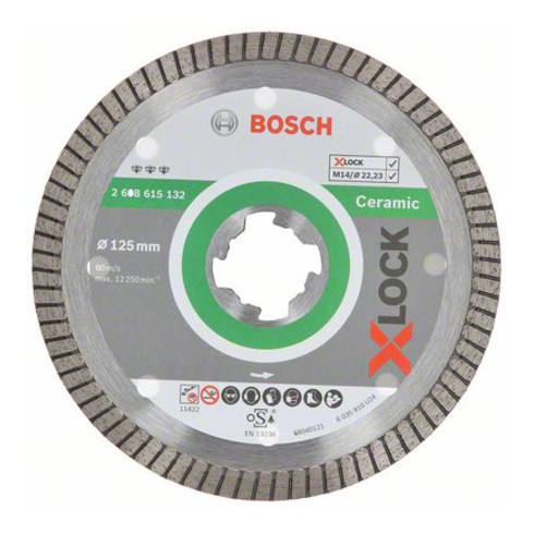 Bosch Diamanttrennscheibe X-LOCK Best for Ceramic Extra Clean Turbo