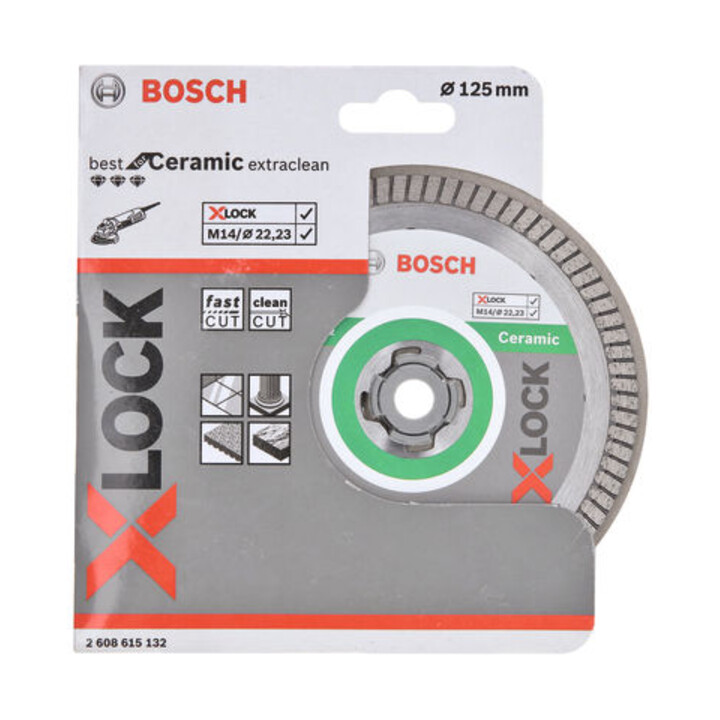 Bosch Diamanttrennscheibe X-LOCK Best for Ceramic Extra Clean Turbo 125 x 1,4 x 7 mm