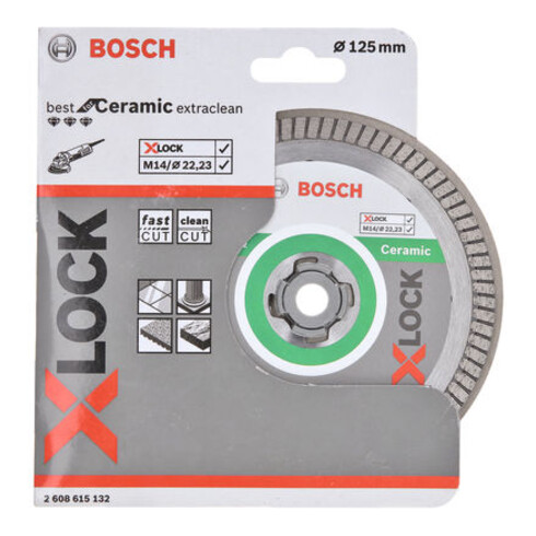 Bosch Diamanttrennscheibe X-LOCK Best for Ceramic Extra Clean Turbo