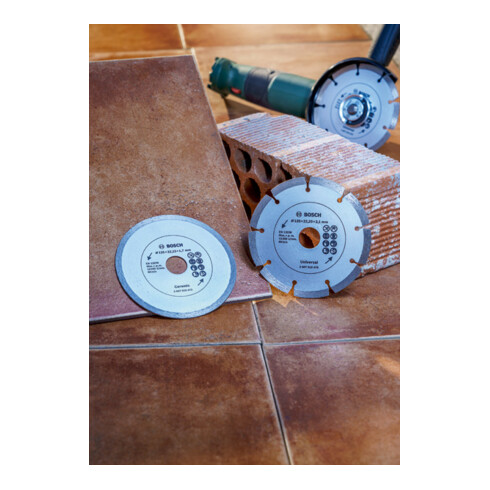 Bosch Diamanttrennscheiben für Fliesen und Baumaterial, Durchmesser: 115 mm