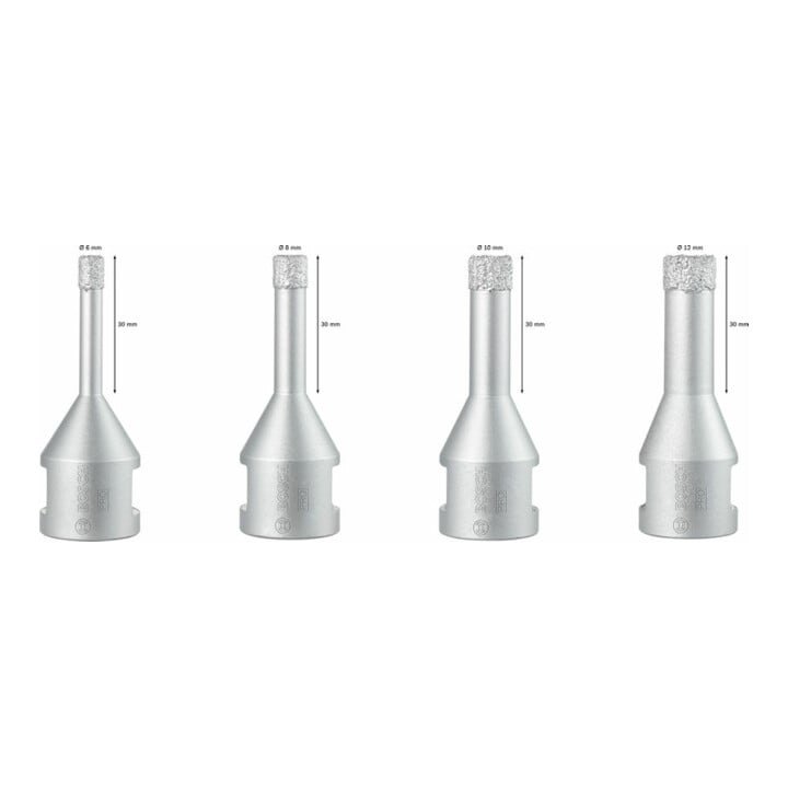 Bosch Diamanttrockenbohrer-Set Dry Speed, 4-teilig, 6 - 12 mm