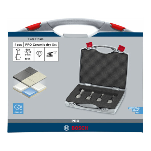 Bosch Diamanttrockenbohrer-Set Dry Speed, 4-teilig, 6 - 12 mm
