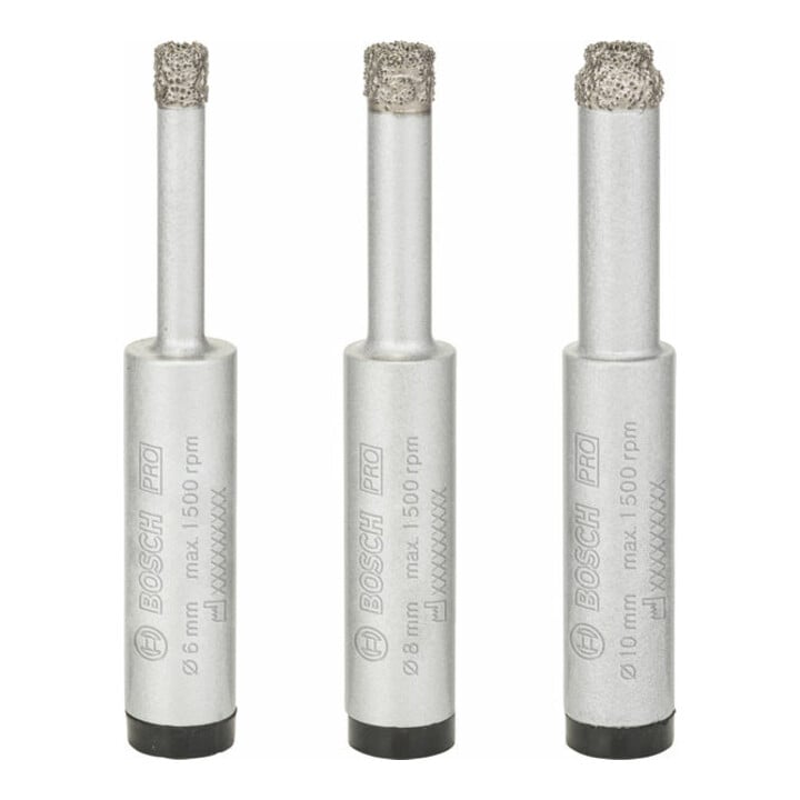 Bosch Diamanttrockenbohrer-Set Robust Line Easy Dry Best for Ceramic 3-teilig 6-10mm