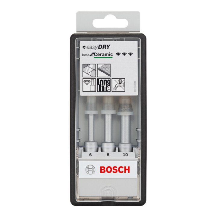 Bosch Diamanttrockenbohrer-Set Robust Line Easy Dry Best for Ceramic 3-teilig 6-10mm