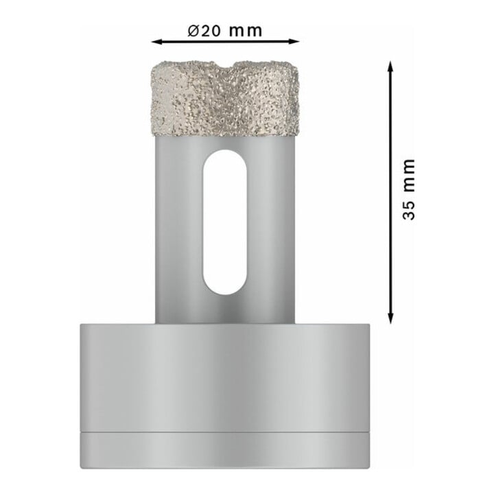 Bosch Diamanttrockenbohrer X-LOCK Best for Ceramic Dry Speed 20 x 35 mm