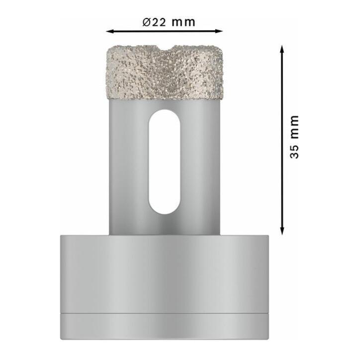 Bosch Diamanttrockenbohrer X-LOCK Best for Ceramic Dry Speed 22 x 35 mm