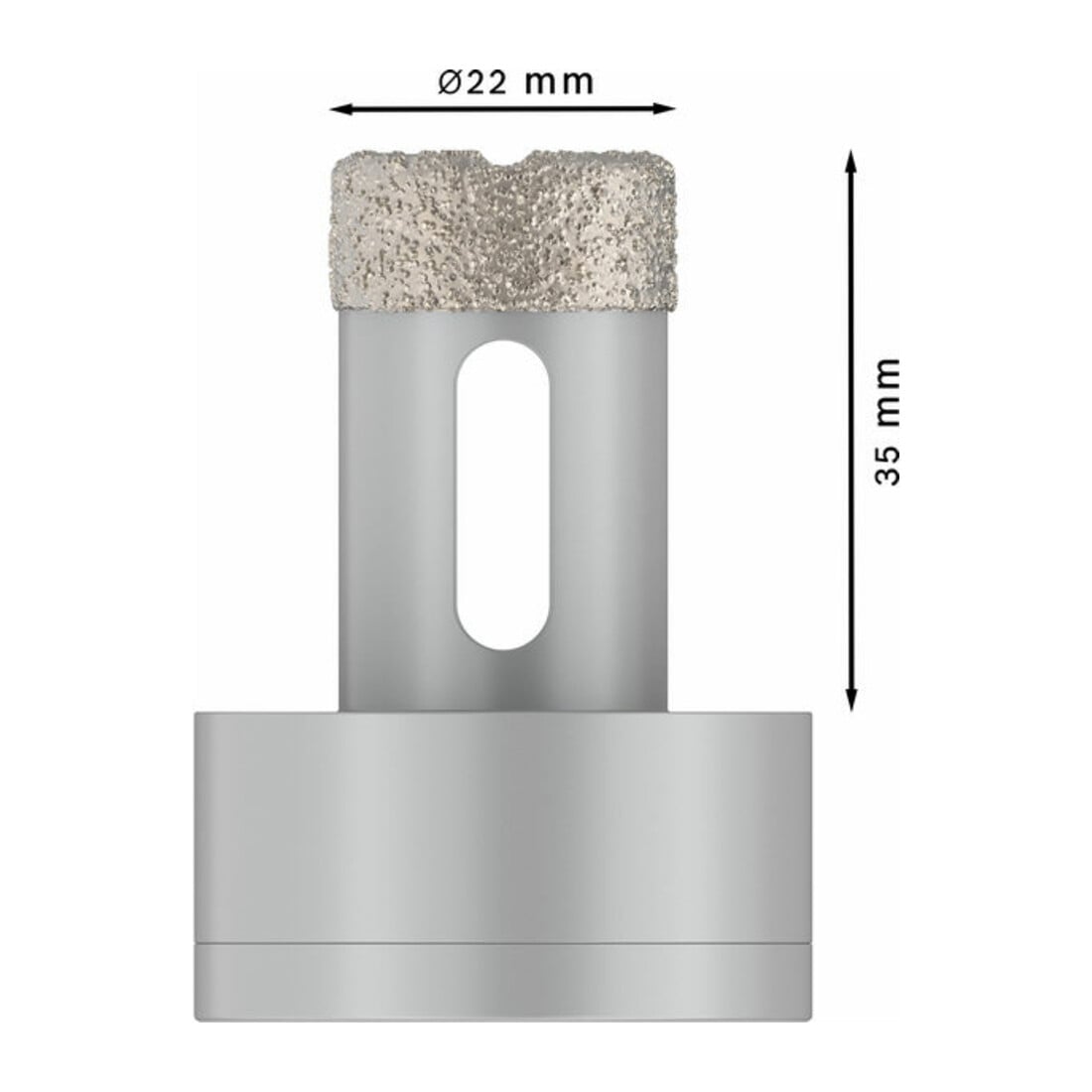 Bosch Diamanttrockenbohrer X-LOCK Best for Ceramic Dry Speed 22 x 35 mm