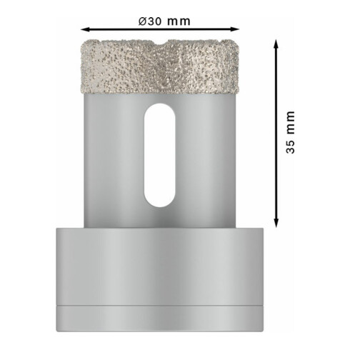 Bosch Diamanttrockenbohrer X-LOCK Best for Ceramic Dry Speed 30 x 35 mm