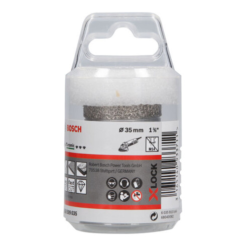Bosch Diamanttrockenbohrer X-LOCK Best for Ceramic Dry Speed 35 x 35 mm
