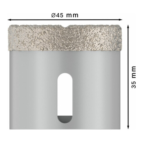 Bosch Diamanttrockenbohrer X-LOCK Best for Ceramic Dry Speed 45 x 35 mm
