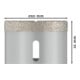 Bosch Diamanttrockenbohrer X-LOCK Best for Ceramic Dry Speed 60 x 35 mm