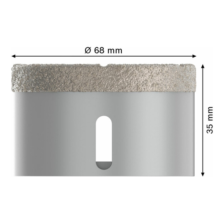 Bosch Diamanttrockenbohrer X-LOCK Best for Ceramic Dry Speed 68 x 35 mm
