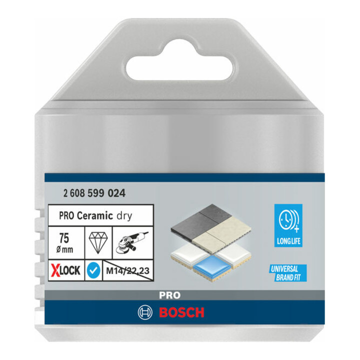 Bosch Diamanttrockenbohrer X-LOCK Best for Ceramic Dry Speed 75 x 35 mm