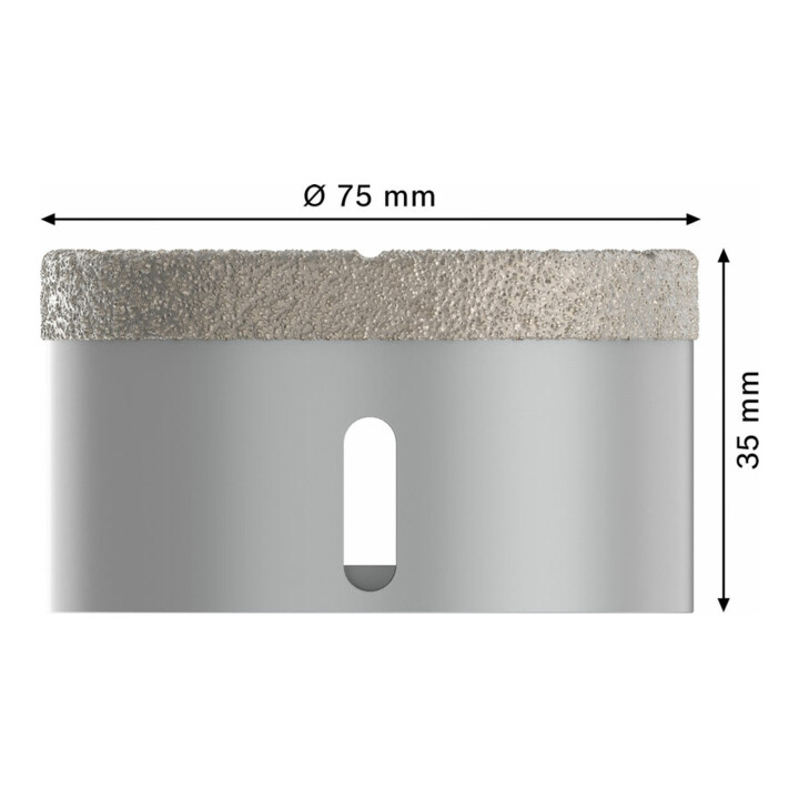 Bosch Diamanttrockenbohrer X-LOCK Best for Ceramic Dry Speed 75 x 35 mm