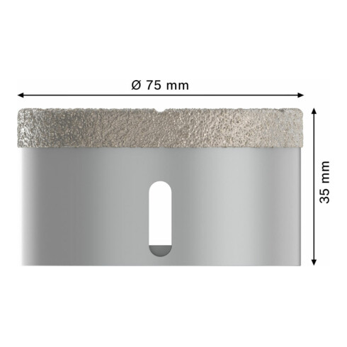 Bosch Diamanttrockenbohrer X-LOCK Best for Ceramic Dry Speed 75 x 35 mm