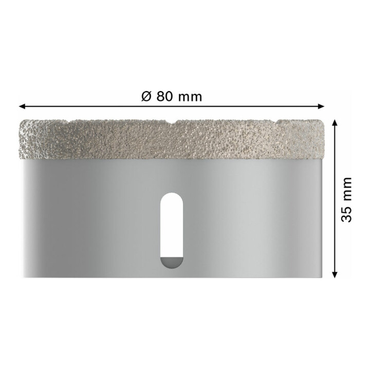Bosch Diamanttrockenbohrer X-LOCK Best for Ceramic Dry Speed 80 x 35 mm