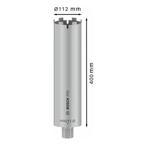 Bosch Diamanttrockenbohrkrone 1 1/4" UNC Best for Universal 112 mm 400 mm 6, 11,5 mm