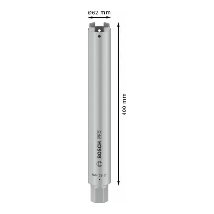 Bosch Diamanttrockenbohrkrone 1 1/4 UNC Best for Universal 62 mm 400 mm 4, 11,5 mm