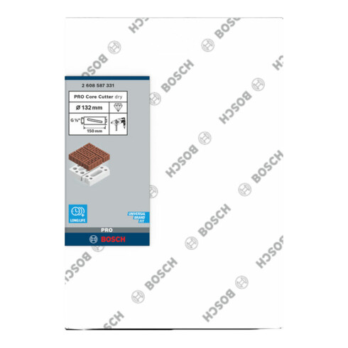 Bosch Diamanttrockenbohrkrone G 1/2", Best for Universal 132 mm 150 mm 6, 7 mm