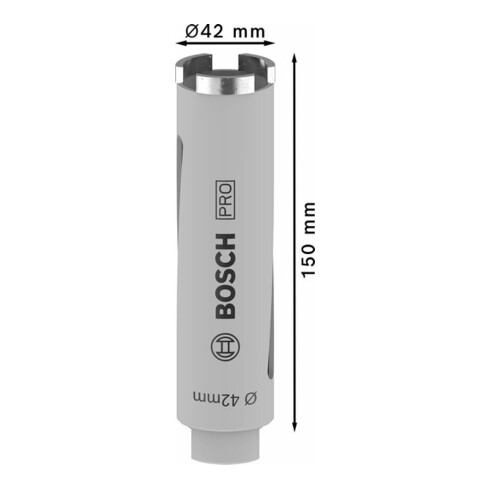 Bosch Diamanttrockenbohrkrone G 1/2", Best for Universal 42 mm 150 mm 3, 7 mm